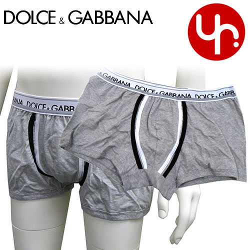 ドルチェ＆ガッバーナ DOLCE&GABBANA★レビューを書くと送料無料！アパレル(アンダーウェア)M10848 OM876 ライトグレー×ホワイト パイピングライン入りボクサーパンツ(XS,S,M)ブティック激安%OFF！メンズ【Luxury Brand Selection】