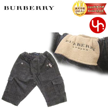 バーバリー BURBERRY★アパレル(ボトムス)BD4333 ブラック ブラック起毛ズボン(6M,12M,18M)激安%OFF！ベビー【Luxury Brand Selection】【楽ギフ_包装】【YDKG-m】【mcd1207】★70％OFF★☆★楽天最安値級！激安セール★☆