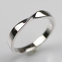 ツイストライン リング 地金タイプ (マリッジリング 結婚指輪 刻印無料) 10k K10 ホワイト...:j-b:10000353