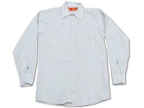 REDKAP [レッドキャップ] #SP10 INDUSTRIAL STRIPE WORK SHIRT ホワイト/チャコール [アメカジ ワークシャツ][【あす楽対応_東北】【あす楽対応_関東】【あす楽対応_甲信越】【あす楽対応_北陸】【あす楽対応_東海】【あす楽対応_近畿】]【RCPmara1207】≪定番≫