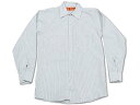 REDKAP [レッドキャップ] #SP10 INDUSTRIAL STRIPE WORK SHIRT ホワイト/チャコール [アメカジ ワークシャツ][]【RCPmara1207】