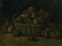 【送料無料】絵画 油彩画 油絵 複製画/ゴッホ リンゴのかご P30サイズ 1066x809mm 【条件付き送料無料 額縁付 キャンバス】