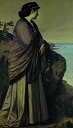 油絵 油彩画 絵画 複製画 アンゼルム・フォイエルバッハ 海岸にて（現代のイピゲネイア） F10サイズ F10号 530x455mm すぐに飾れる豪華額縁付きキャンバス