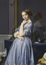 油絵 油彩画 絵画 複製画 ドミニク・アングル ドーソンヴィル伯爵夫人の肖像 P10サイズ P10号 530x410mm すぐに飾れる豪華額縁付きキャンバス