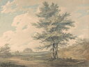 油絵 油彩画 絵画 複製画 ジョゼフ・マロード・ウィリアム・ターナー 木と人物のいる風景 F10サイズ F10号 530x455mm すぐに飾れる豪華額縁付きキャンバス