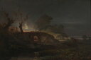 油絵 油彩画 絵画 複製画 ジョゼフ・マロード・ウィリアム・ターナー コールブルックデールの石灰窯 P10サイズ P10号 530x410mm すぐに飾れる豪華額縁付きキャンバス