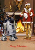STAR WARS スターウォーズ ポストカード Xmas C-3PO & R2-D2