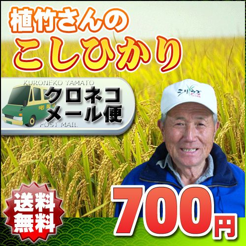 【送料無料〜メール便】 23年埼玉幸手産植竹さんのこしひかり 精白米 1kg鮮度長持ち〜フレッシュパックでお届け！