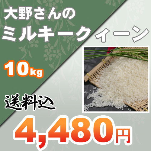 米人契約農家 大野さんの 茨城県産 20年産 【送料無料】 大野さんの ミルキークイーン 10kg