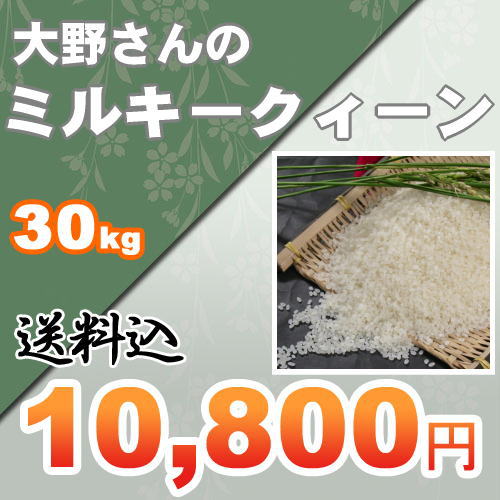 米人契約農家 大野さんの 茨城県産 20年産 【送料無料】 大野さんの ミルキークイーン 30kg 精米無料！選べるおまけつき♪