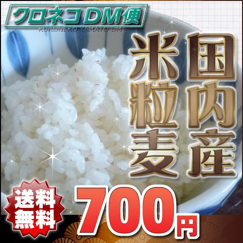 【送料無料〜メール便】国内産 米粒麦　1kg安心の国内産で毎日健康ご飯！お米の形で食べやすく、もっちりおいしい♪