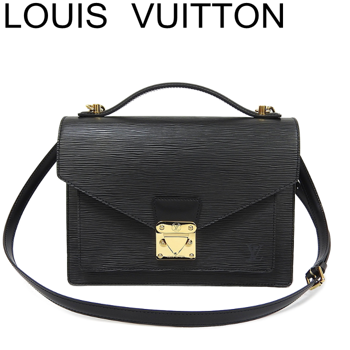 ルイヴィトン ヴィトン モンソー 2WAY ハンドバッグ ショルダーバッグ エピ ノワール M52122【中古】