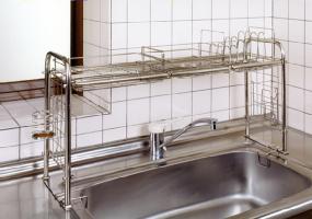 【送料無料！】キチンとキッチン収納ラック　KS-2712おっくうな食器洗いは手際よく済ませたい。洗ったら、そのまま収納ラックで水切り。