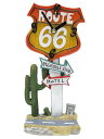 ビンテージアメリカン スタンド クロック(ルート66 ROUTE66 GA557)置時計 サボテン 西海岸風 インテリア アメリカン雑貨