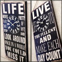 アンティーク クロック バスロールサイン(LIFE