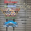 アメリカン ブリキ看板 ROUTE66/WELCOME(ルート66/AZ-51254)エンボス(凸凹) ティンサイン/メタルサイン 看板 ガレージ ビンテージ 雑貨 アメリカン雑貨 アメリカ雑貨 看板