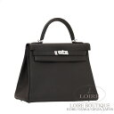 エルメス[HERMES]　ケリー 32cm[Kelly 32cm]内縫　トゴ　クロ　シルバー金具