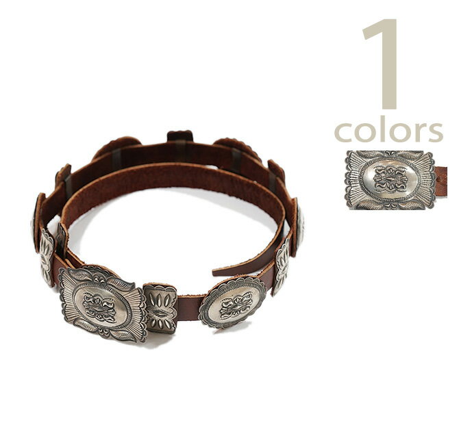 【 Eugene Charley（ユージンチャーリー） 】 スタンプワークコンチョベルト [ Concho Belt ] [ Indian Jewelry ] [ NAVAJO ]