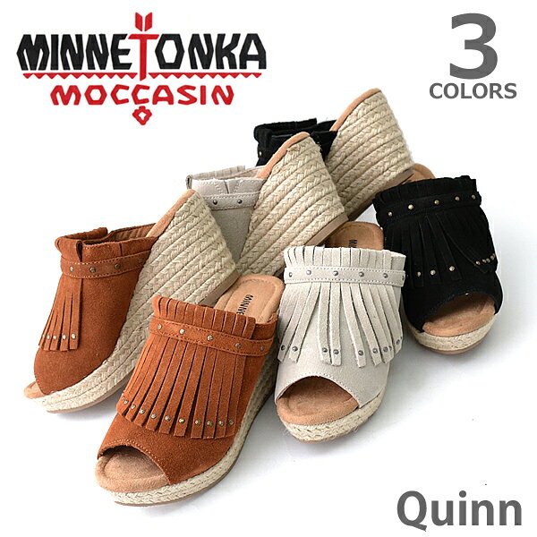 MINNETONKA/ミネトンカQUINN/クイン フリンジ ウェッジソール サンダル 厚底 ビーチ サンダル オープン トゥ レディース 靴　71329