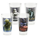 ◎【スターウォーズ STAR WARS】 タンブラー・グラス 4個SET (473ml) 『バストアップ』 ダースベイダー・ヨーダ・ボバフェット・ストームトルーパー・アメキャラ・アメコミ・アメリカン雑貨・アメリカ雑貨・アメ雑