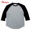 Tシャツ 長袖 Tシャツ メンズ Tシャツ 無地 ラグランベースボール3/4スリーブTシャツ