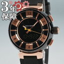 【11/25 10時から ポイント全品2倍最大20倍】ルイヴィトン Louis Vuitton タンブール インブラック デジタル Q118N 自動巻 K18PGxSS メンズ ピンクゴールド 腕時計 ウォッチ 紳士 オートマチック 黒 ダミエ 【中古】 【店頭受取対応商品】
