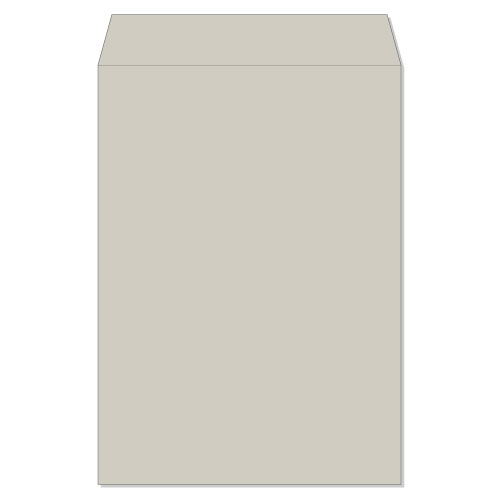 ハート パステルカラー封筒 角1　パステル　グレー　 100g/m2　センター貼　枠なし 100枚 kp0136