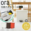 【初来店500円クーポン+pt最大26倍★】オルア ペダル式 分別式 ゴミ箱 ミニ 25L 横型 ora / ふた付き ゴミ箱 ごみ箱 ダストBOX くずかご ダストボックス ごみばこ 資源ゴミ 分別 おしゃれ キッチン ヨコ型 ペダルペール Mart 雑誌掲載 p01