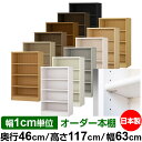 【イージーロック棚受タイプ】オーダー 本棚 収納 棚 書棚 ラック サイズオーダー 奥深 大容量【送料無料】オーダーマルチラック 奥行46cm 高さ117cm 幅63cm【標準タイプ】【本収納 シンプル 頑丈 大量 多目的棚 オープンラック 大型 書籍 収納】