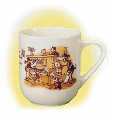 ティータイムには楽しいアニメのシーンを思い出して!ディズニーマグカップ(セピア)SG8020-01