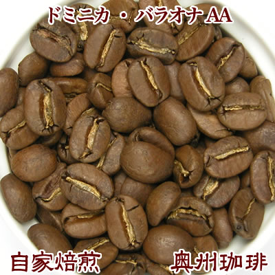 自家焙煎コーヒー豆ストレートコーヒー【ドミニカ バラオナ AA】200g