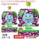 【送料無料】ミニッツメイドぷるんぷるんQoo ぶどう 125gパウチ(30本入) 2ケース 60本 販売※のし・ギフト包装不可※コカ・コーラ製品以外との同梱不可