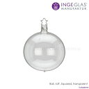 オーナメント ドイツINGE-GLAS MANUFAKTUR(インゲ・グラス) 飾り ボール ハピネスボール デコレーションボール ボールオーナメント オーナメントボール 単品 クリア 透明 12cm クリスマスツリー ガラス ドイツ 直輸入 ハンドメイド【M-270】