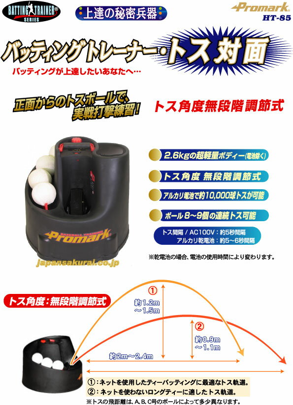 【送料無料・あす楽】 【軟式A号・B号・C号対応】プロマーク・PROMARK　バッティングトレーナー・トス対面HT-85：fr【koshin0501】po【SBZcou1208】