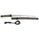 【TT-22】 鉄刀十手 柄(古色)・鞘(古色) 赤サンゴ飾 模造(美術装飾)品