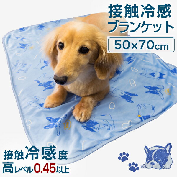 接触冷感 ブランケット 50×70cm ペットサイズ メール便送料無料|おしゃれ ひんやり 犬 クール 冷感 夏用 ペット かわいい 涼しい 夏 マット ひんやりマット 涼感 クールブランケット 寝具 冷たい 冷感マット ペット用品 猫 ひんやりシート 暑さ対策 ペットマット