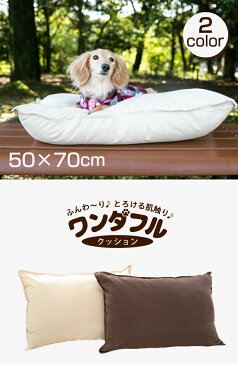 ワンダフルクッション(人・ペット兼用)50×70cm| クッション ペット用品 ペットベッド 枕 ピロー ベット クッションカバー 犬 まくら 洗える枕 ペットベット 犬用ベッド 犬用クッション 洗える 枕カバー 丸洗い ペット用クッション ピローカバー ピロケース 安眠 安眠枕