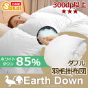 【日本製】アースダウン無地 ナチュラル 羽毛掛け布団 ダブルサイズニューゴールドラベル(TCNDD)532P26Feb16【RCP】【羽毛布団 掛布団 羽毛 ダブル ダブル布団 冬用 秋 冬 布団 ふとん 軽量 ダブルロング あったか ホワイトダックダウン】fs04gm
