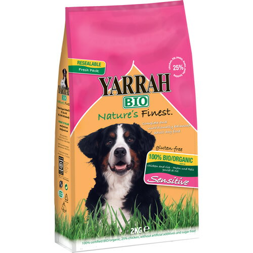 ヤラー(YARRAH)センシティブ600g小麦・とうもろこし・大豆不使用。食べ物に敏感に反応してお腹の調子が変化するわんちゃんは特にお試し下さい 