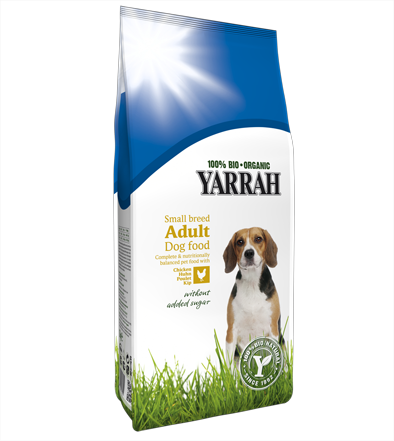 ヤラー(Yarrah)オーガニックドッグフード小型犬専用2kg小型犬専用の食べやすい小粒タイプ。チワワやトイプードル、ダックスフンド等の小型犬を飼っている飼い主さんに人気の商品です。
