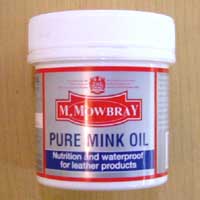 天然ミンクワックスの保革油【M.MOWBRAY】M．モゥブレィモウブレイ・ピュアミンクオイル（イタリア製）