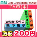 ●単品ゴム印(5×30mm角)中1個 プラスチック板【お名前...