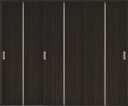 ハピアベイシス 引戸・3枚引違 G7デザイン扉セット 2432幅 オフブラック 大建工業の建具