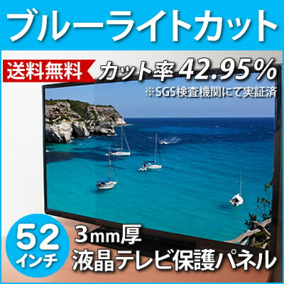 液晶テレビ保護パネル ブルーライトカット 52型(52インチ)【3mm厚】【カット率42.…...:tanonmasuwa:10000172