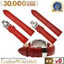 【 腕時計替えバンド 替えベルト COLORS Dバックルタイプ レッド 18mm 19mm 20mm 】 レッドがインパクトの Dバックルタイプ 腕時計バンド 腕時計ベルト 腕時計 革ベルト メンズ ザレッド レッド 赤 替えバンド 替えベルト 18mm 送料無料