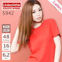 【2千円以上送料無料!!】United Athle(ユナイテッドアスレ) | 5942半袖無地Tシャツ6.2oz | カラー（暖色系） | Girls-S〜Girls-L | 60%OFF | 5942