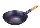 山田工業所 中華鍋 木柄付 27cm【プロ仕様 本格派 本格中華 調理器具 鉄製 国産 日本製】