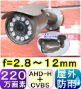 【SA-51091】 防犯カメラ・監視カメラAHD-H(1080P) 220万画素SONY製CMOS f=2.8〜12mm