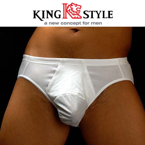 【King Style（キングスタイル）】網ポケット付 壮快パンツ：ブリーフ（下向き）KS-B32