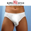 【King Style（キングスタイル）】網ポケット付 壮快パンツ：ブリーフ（下向き）KS-D34